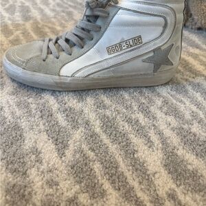Golden Goose Slide Sneakers - Gray and White